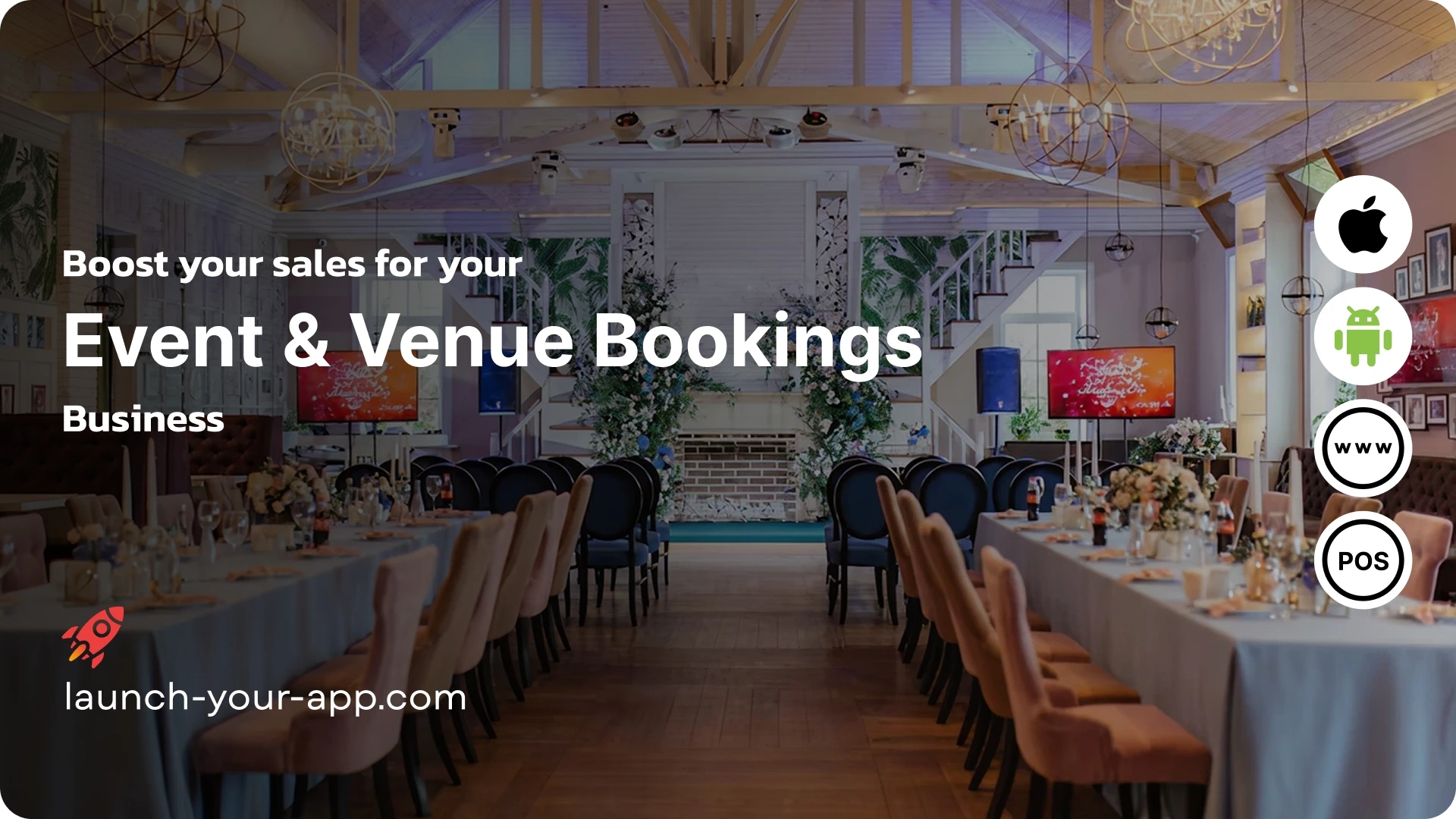 Event and Venue Booking Mobile App Builder - Launch Your App